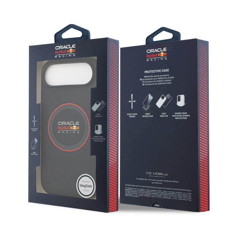 Red Bull Silikónový zadný kryt Red Ring MagSafe pre iPhone Air Navy