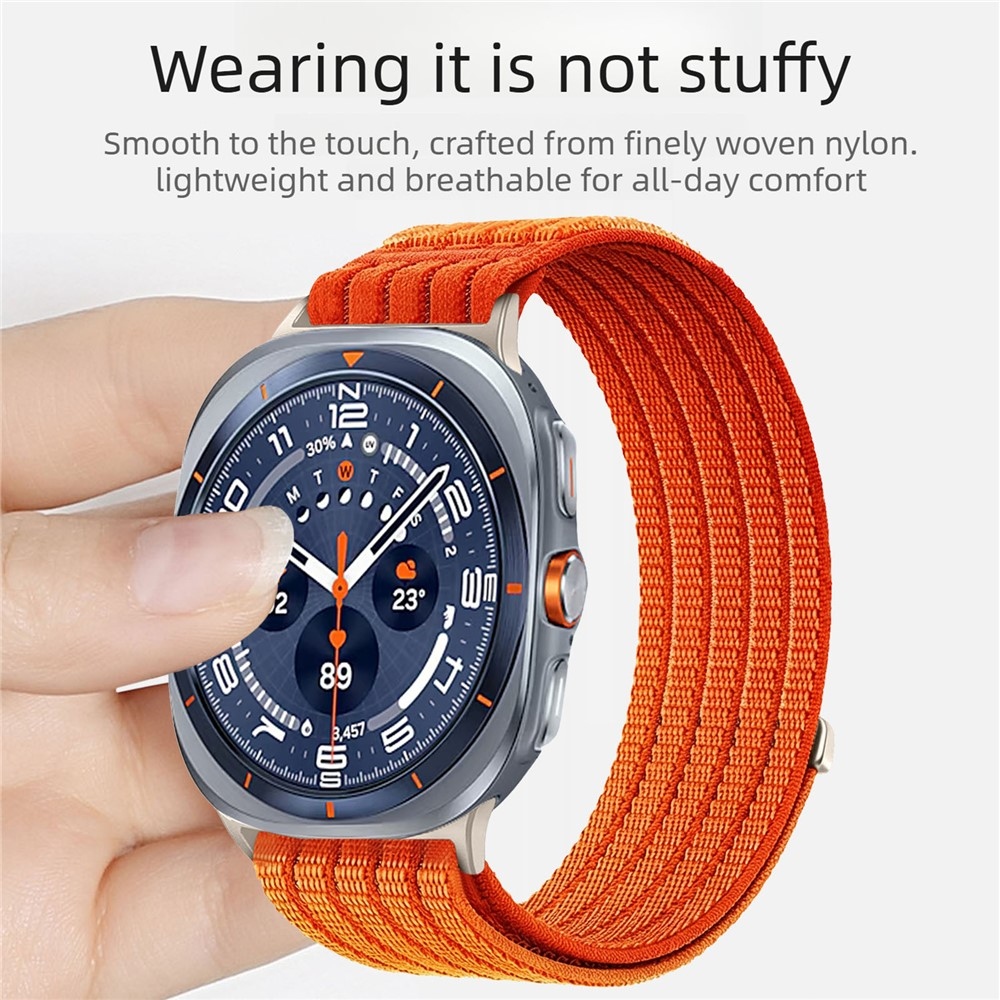 Reply nylonový remienok na Samsung Galaxy Watch Ultra (2025) 47mm - oranžový