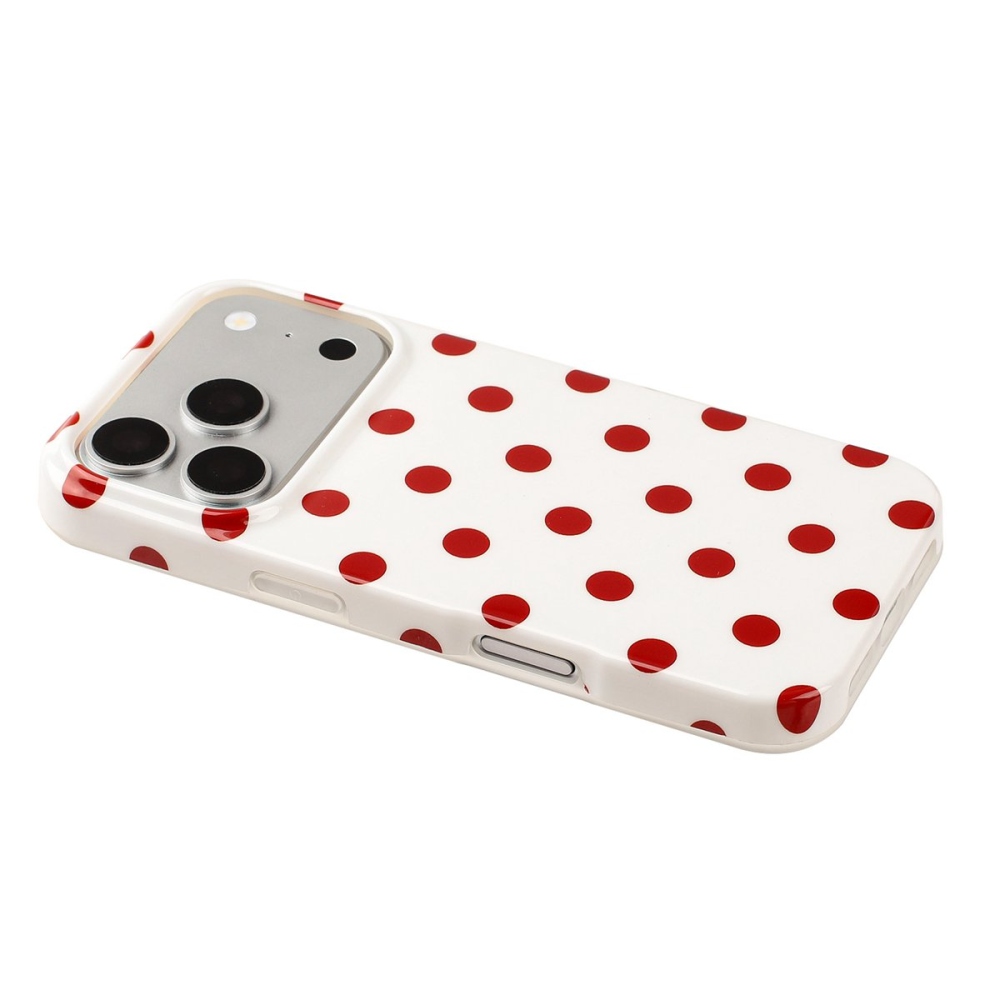 Retro Dot gélový obal na mobil iPhone 18 Pro Max/17 Pro Max - biely