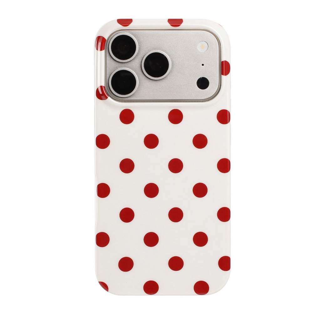 Retro Dot gélový obal na mobil iPhone 18 Pro Max/17 Pro Max - biely