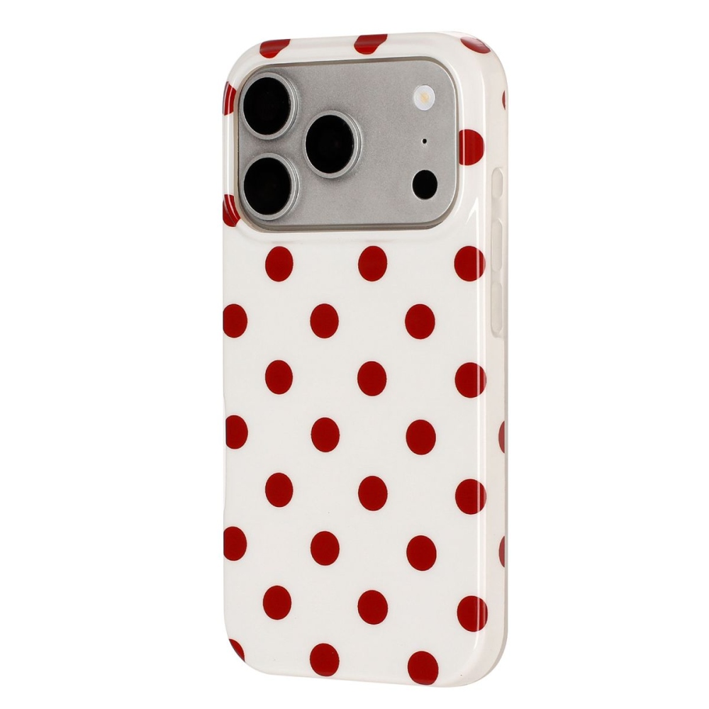 Retro Dot gélový obal na mobil iPhone 18 Pro Max/17 Pro Max - biely