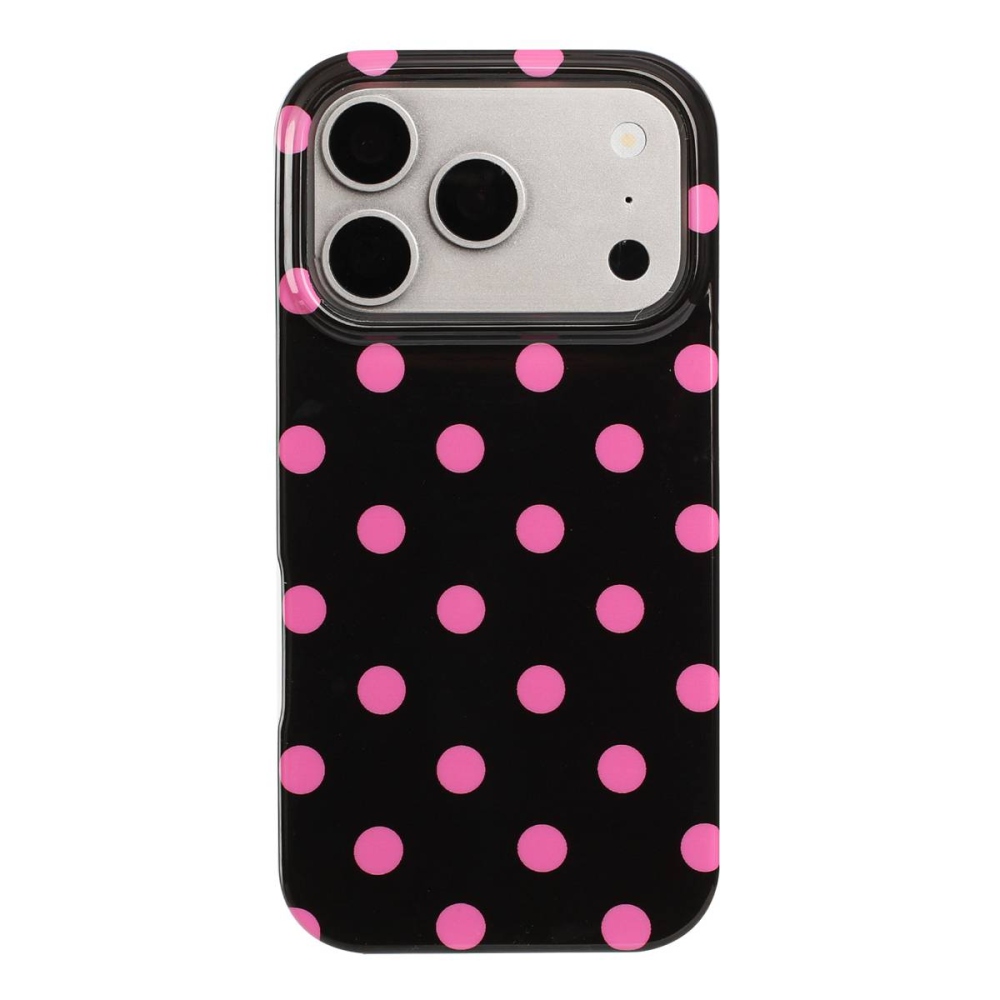 Retro Dot gélový obal na mobil iPhone 18 Pro Max/17 Pro Max - čierny
