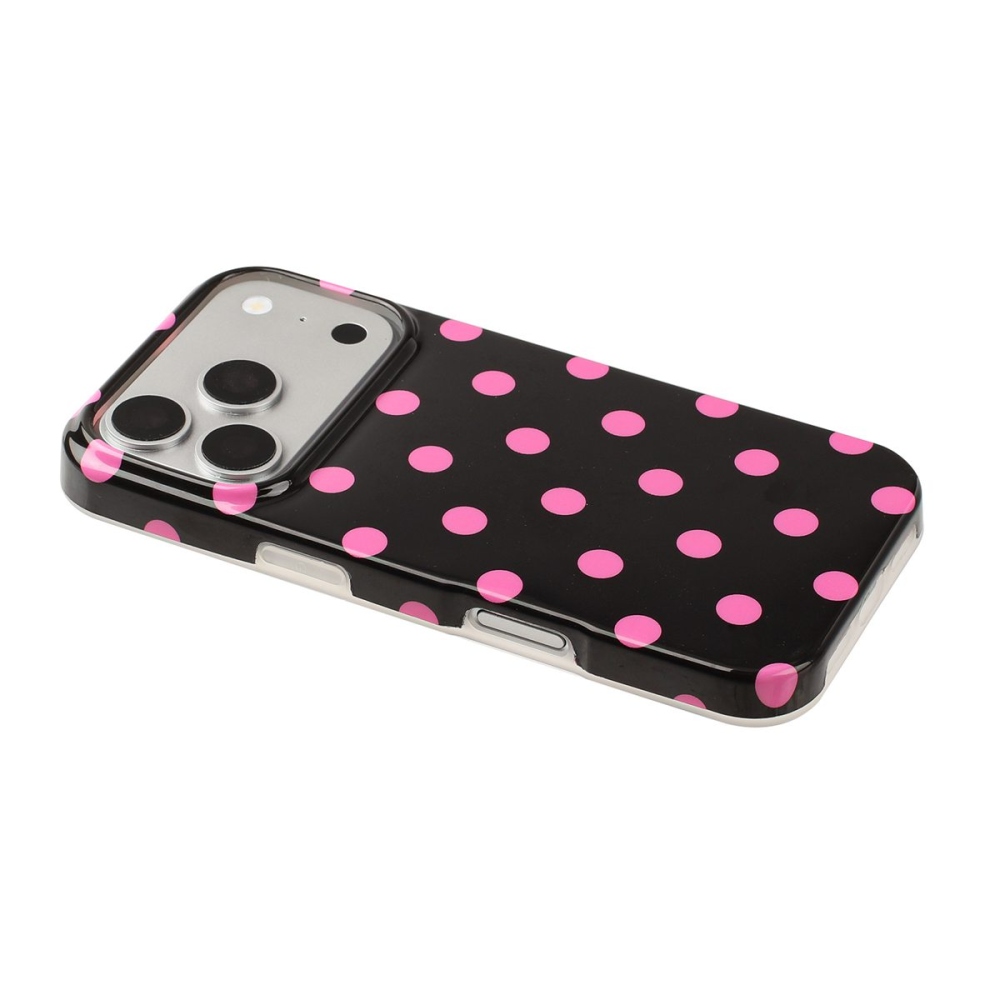 Retro Dot gélový obal na mobil iPhone 18 Pro Max/17 Pro Max - čierny