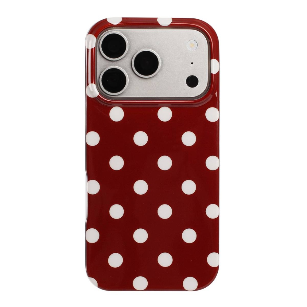 Retro Dot gélový obal na mobil iPhone 18 Pro Max/17 Pro Max - červený