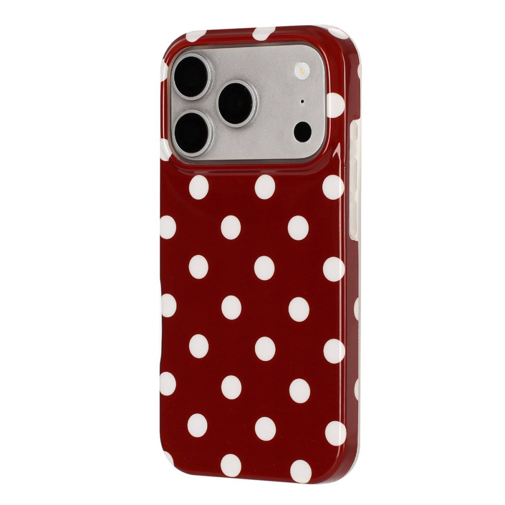 Retro Dot gélový obal na mobil iPhone 18 Pro Max/17 Pro Max - červený