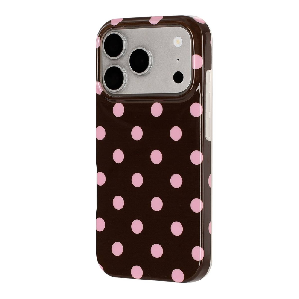 Retro Dot gélový obal na mobil iPhone 18 Pro Max/17 Pro Max - hnedý