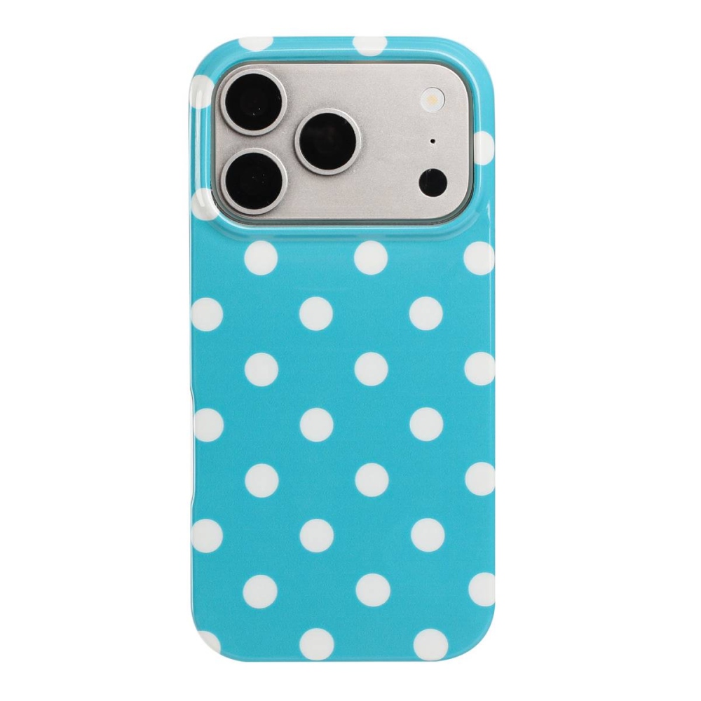 Retro Dot gélový obal na mobil iPhone 18 Pro Max/17 Pro Max - modrý