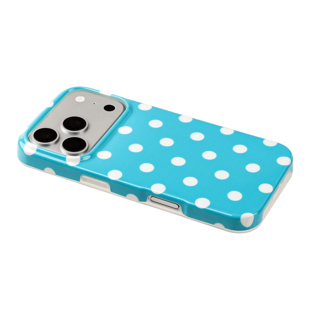Retro Dot gélový obal na mobil iPhone 18 Pro Max/17 Pro Max - modrý