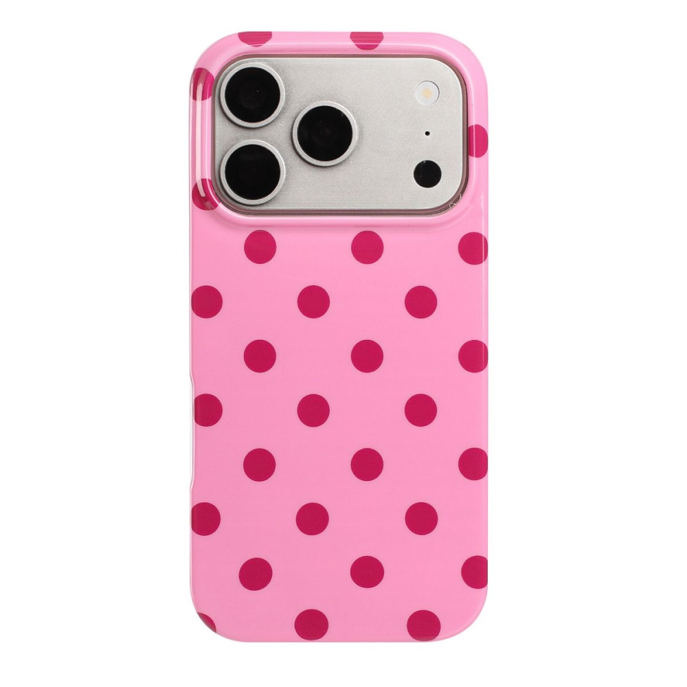Retro Dot gélový obal na mobil iPhone 18 Pro Max/17 Pro Max - ružový