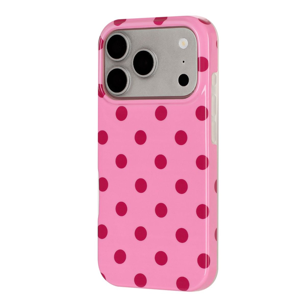 Retro Dot gélový obal na mobil iPhone 18 Pro Max/17 Pro Max - ružový