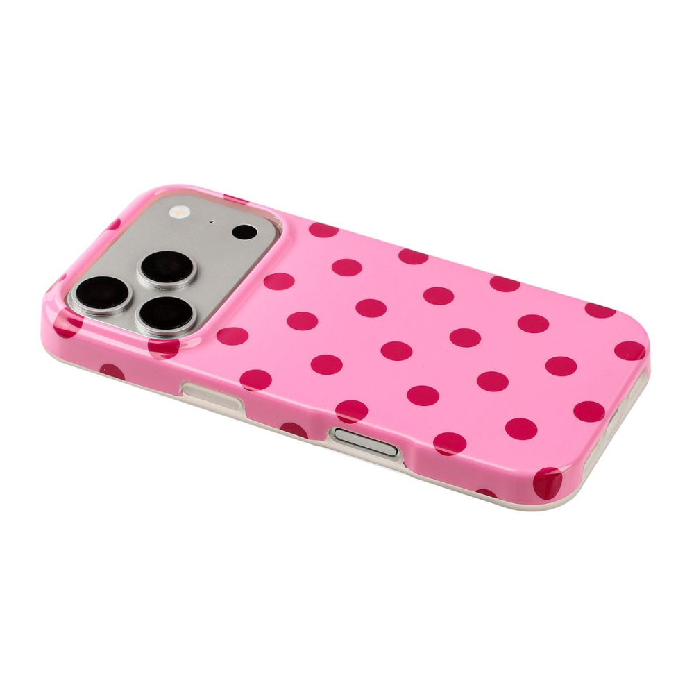 Retro Dot gélový obal na mobil iPhone 18 Pro Max/17 Pro Max - ružový