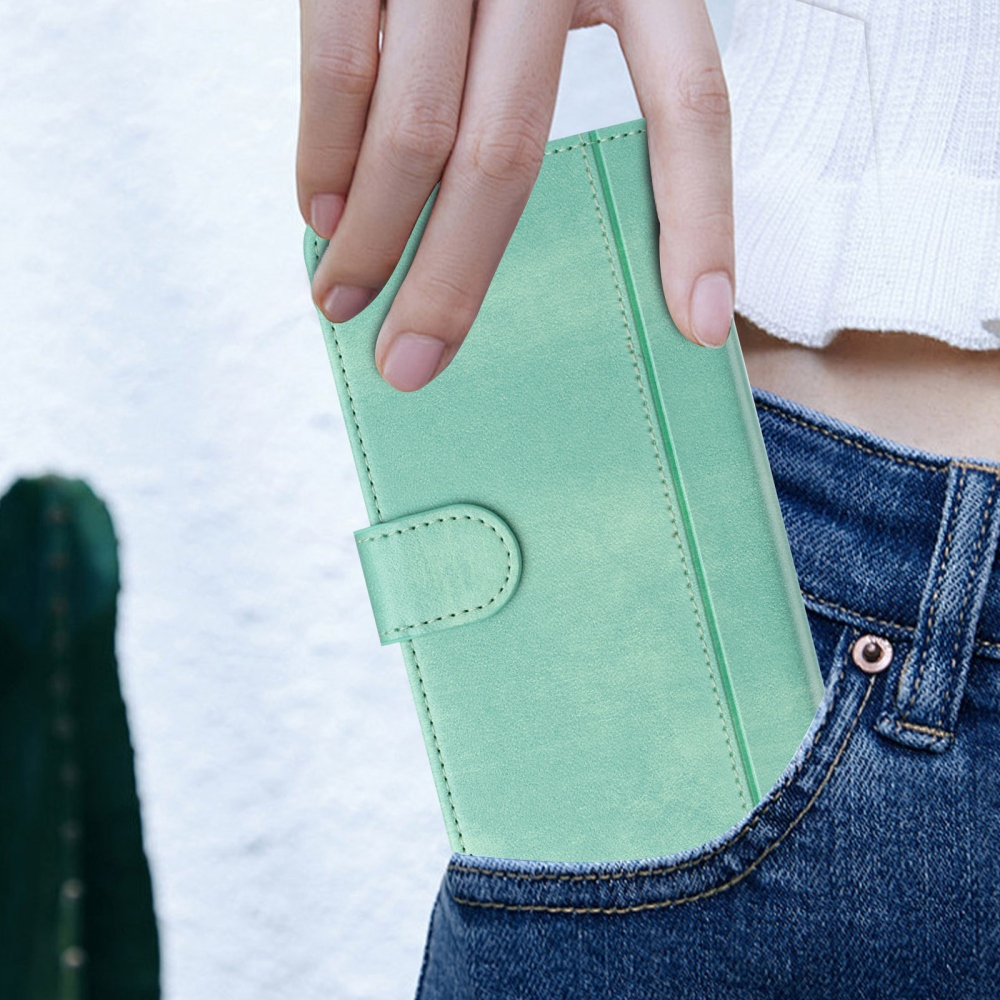 Retros knižkové puzdro na T-Mobile T Phone 3 - svetlozelené