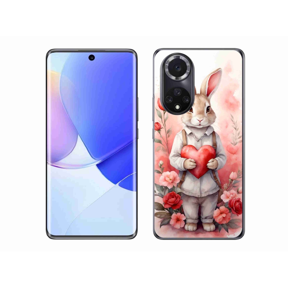 Gelový kryt mmCase na Huawei Nova 9 - zajíc se srdíčkem