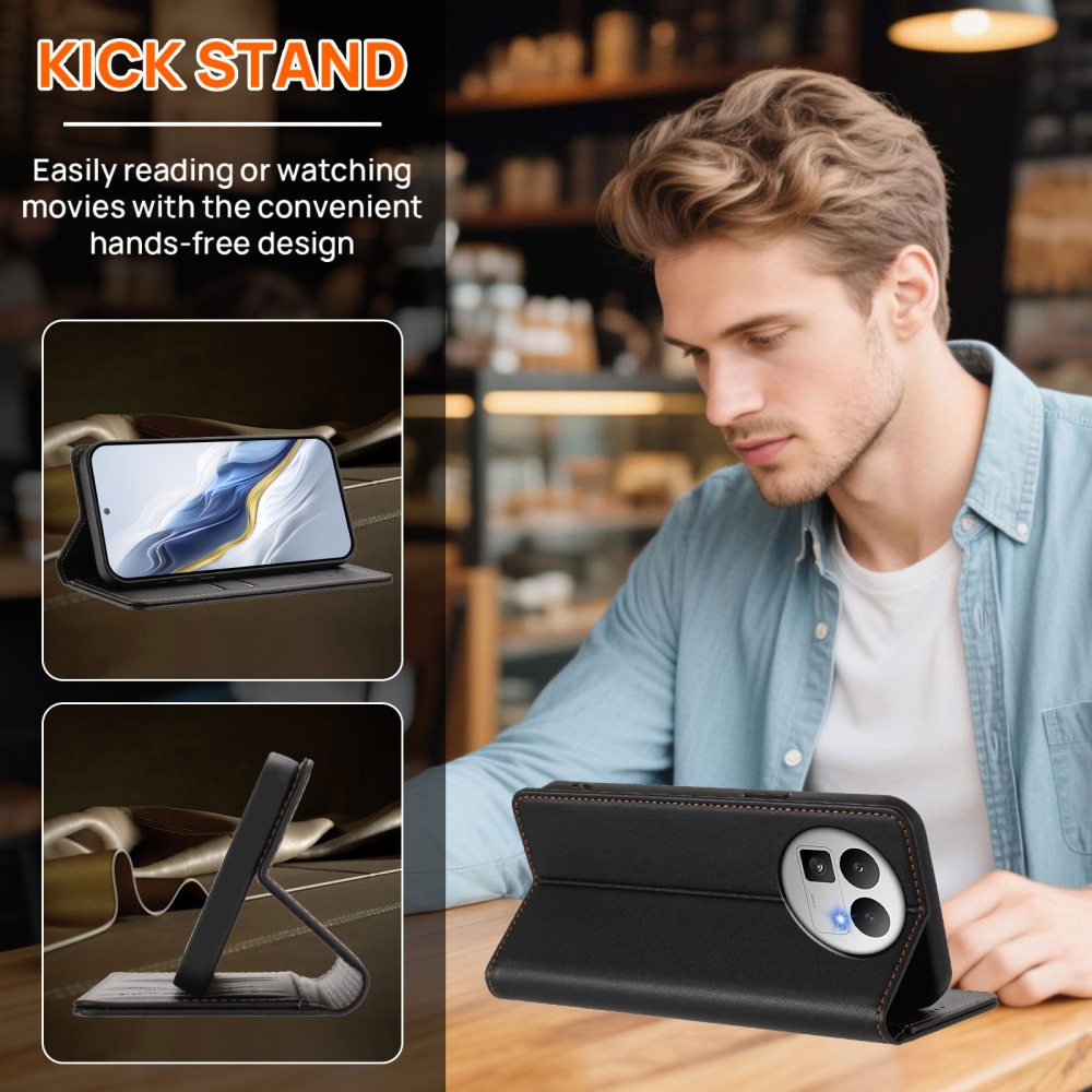 RFIDS knižkové puzdro na Realme GT 8 Pro 5G - čierne