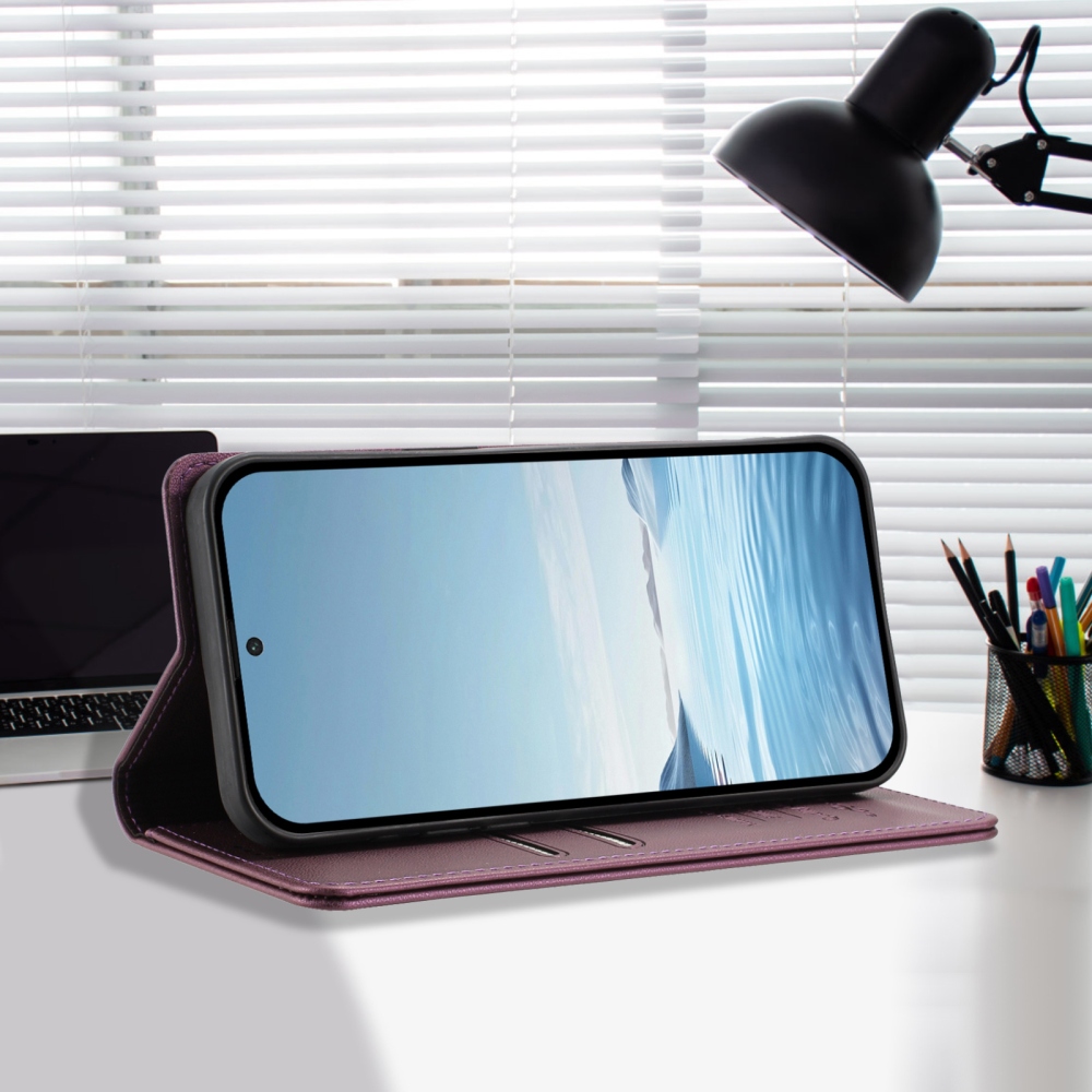 RFIDS knižkové puzdro na Realme GT 8 Pro 5G - fialové