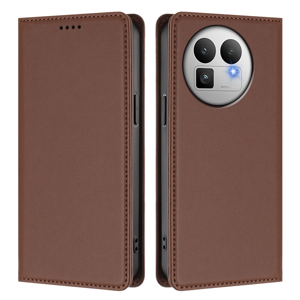 RFIDS knižkové puzdro na Realme GT 8 Pro 5G - hnedé