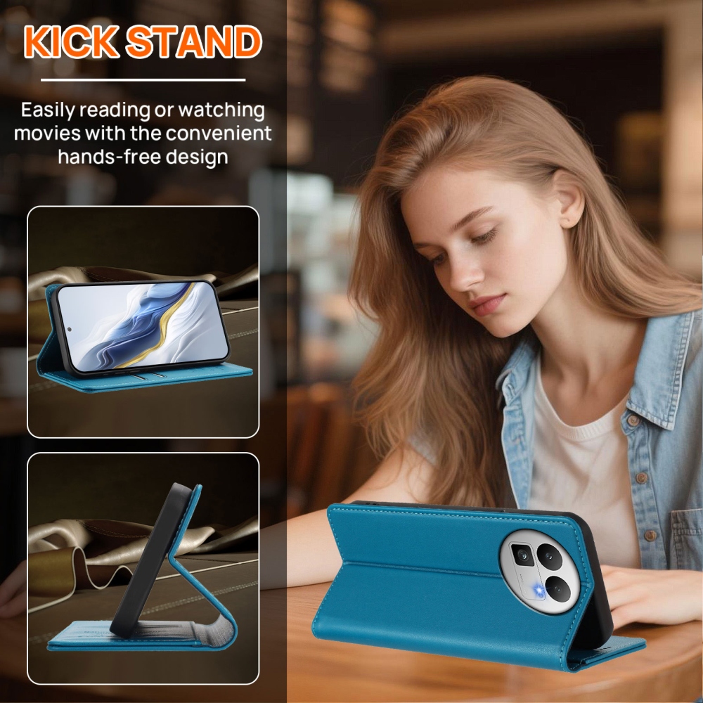 RFIDS knižkové puzdro na Realme GT 8 Pro 5G - svetlomodré