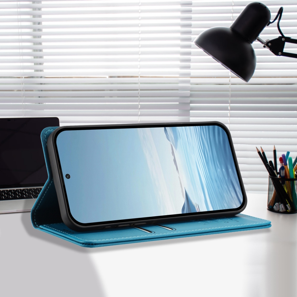 RFIDS knižkové puzdro na Realme GT 8 Pro 5G - svetlomodré