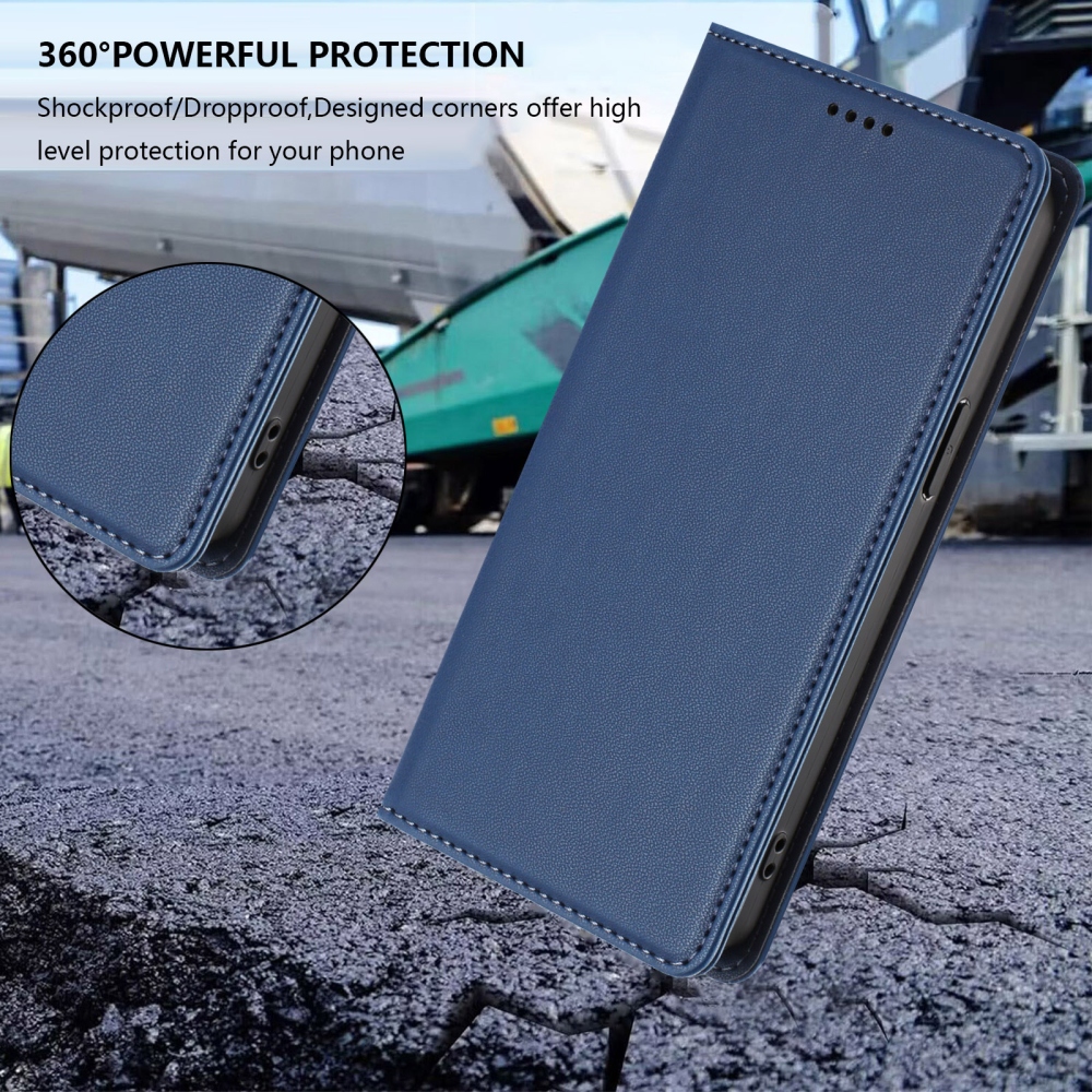 RFIDS knižkové puzdro na Realme GT 8 Pro 5G - tmavomodré