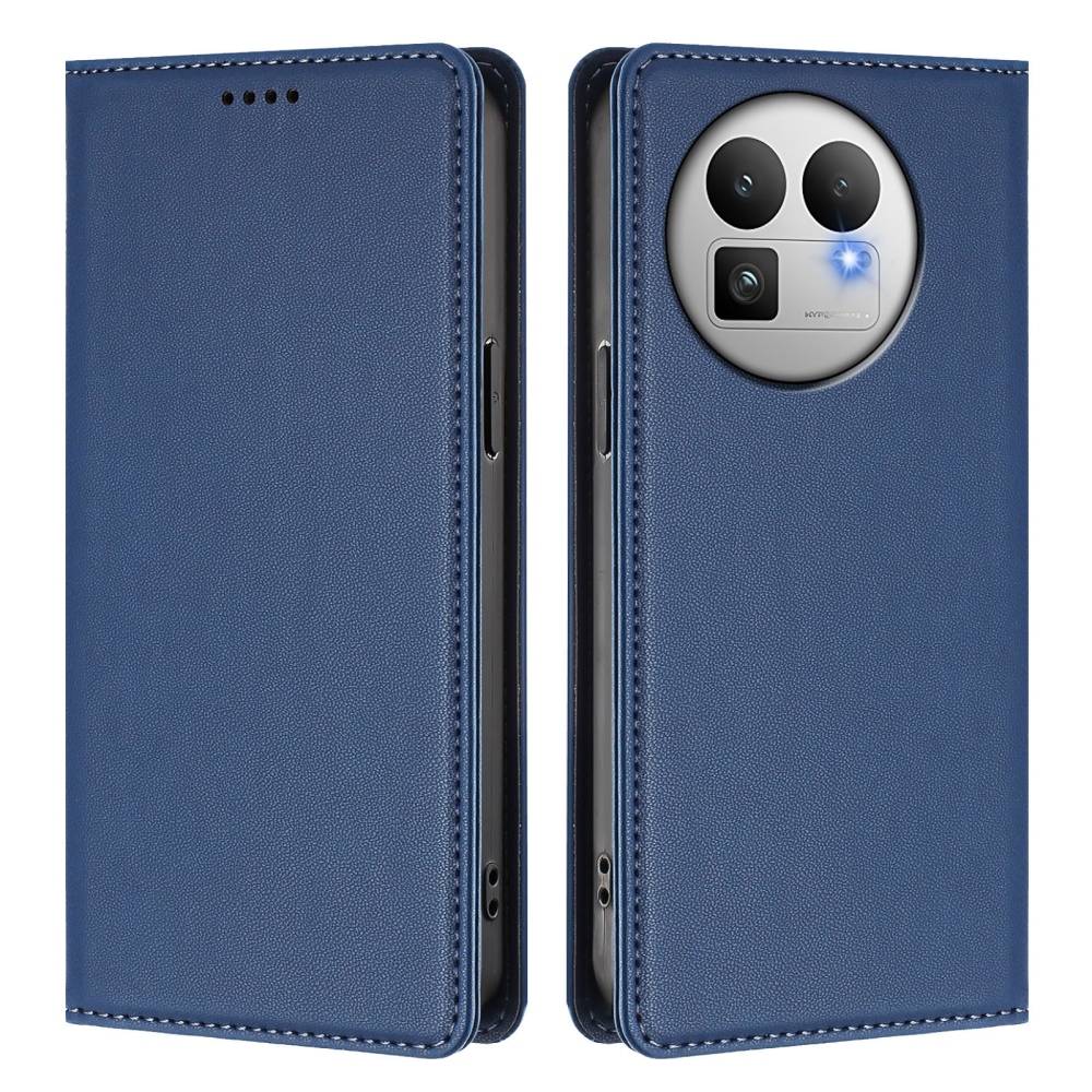 RFIDS knižkové puzdro na Realme GT 8 Pro 5G - tmavomodré