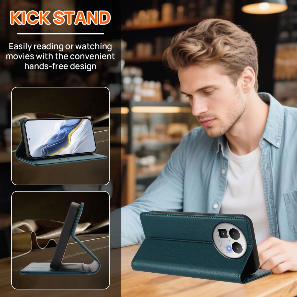 RFIDS knižkové puzdro na Realme GT 8 Pro 5G - zelené