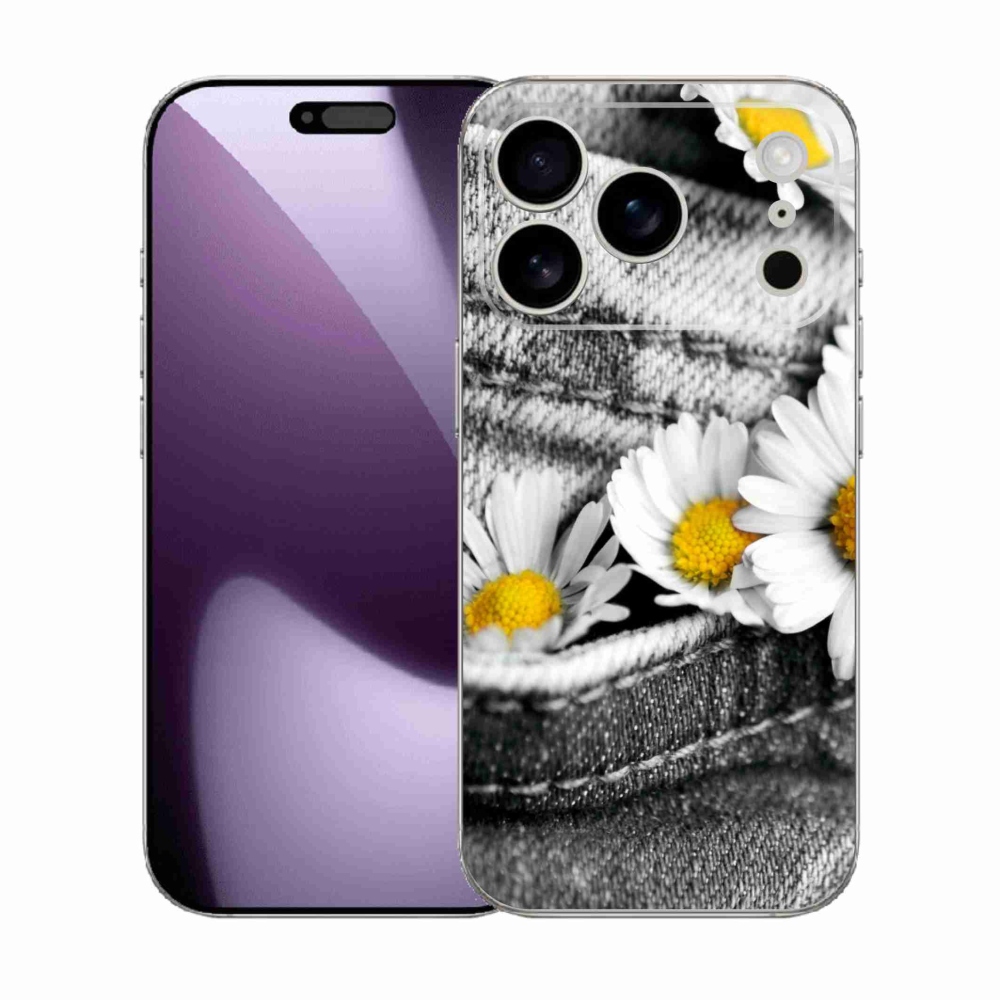 Gélový kryt mmCase na iPhone 17 Pro - margarétky