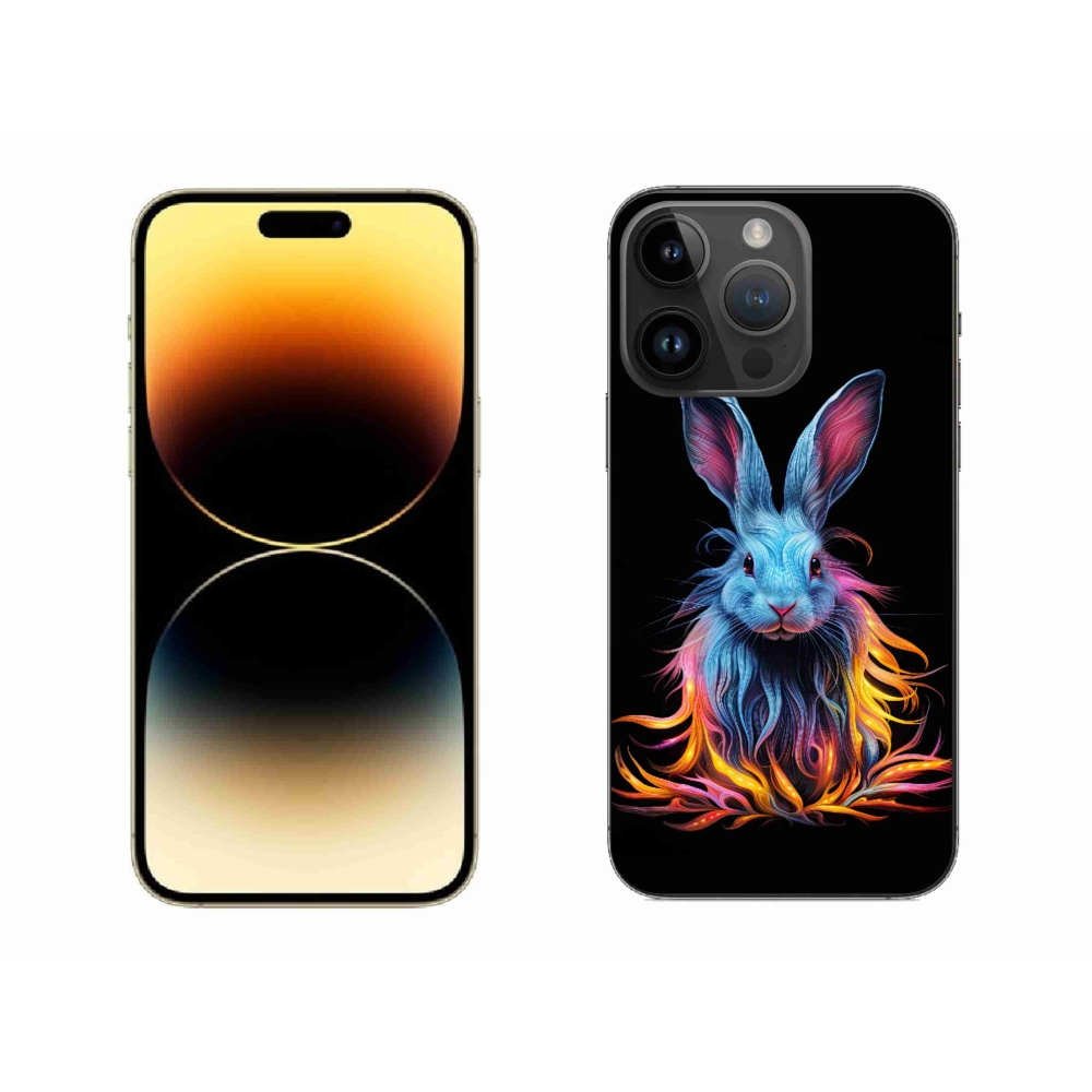 Gélový kryt mmCase na iPhone 14 Pro Max - abstraktný zajac