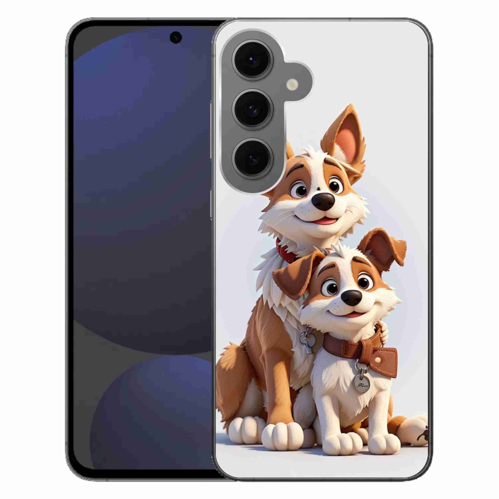 Gélový kryt mmCase na Samsung Galaxy S24 FE - kreslenie psy