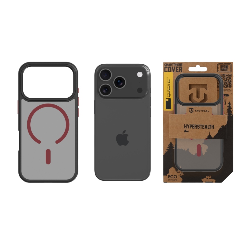 Taktický kryt MagForce Hyperstealth 2.0 pre iPhone 17 Pro Black/Red