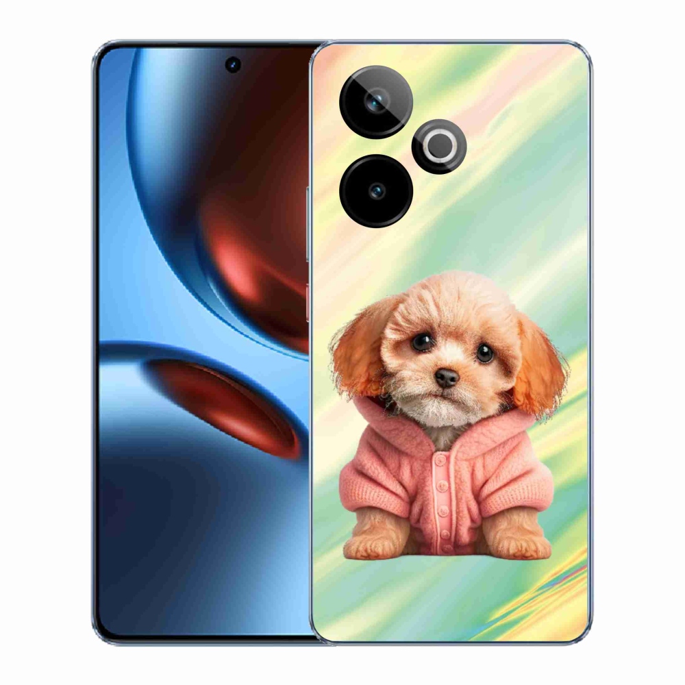 Gélový kryt mmCase na Realme GT 7 5G/GT 7T 5G - šteňa vo svetri