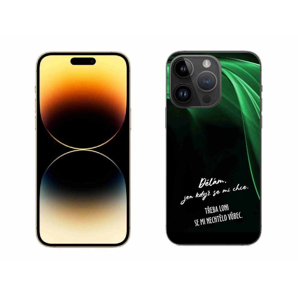 Gélový kryt mmCase na iPhone 14 Pro Max 6.7 - vtipný text 12 čierne pozadie