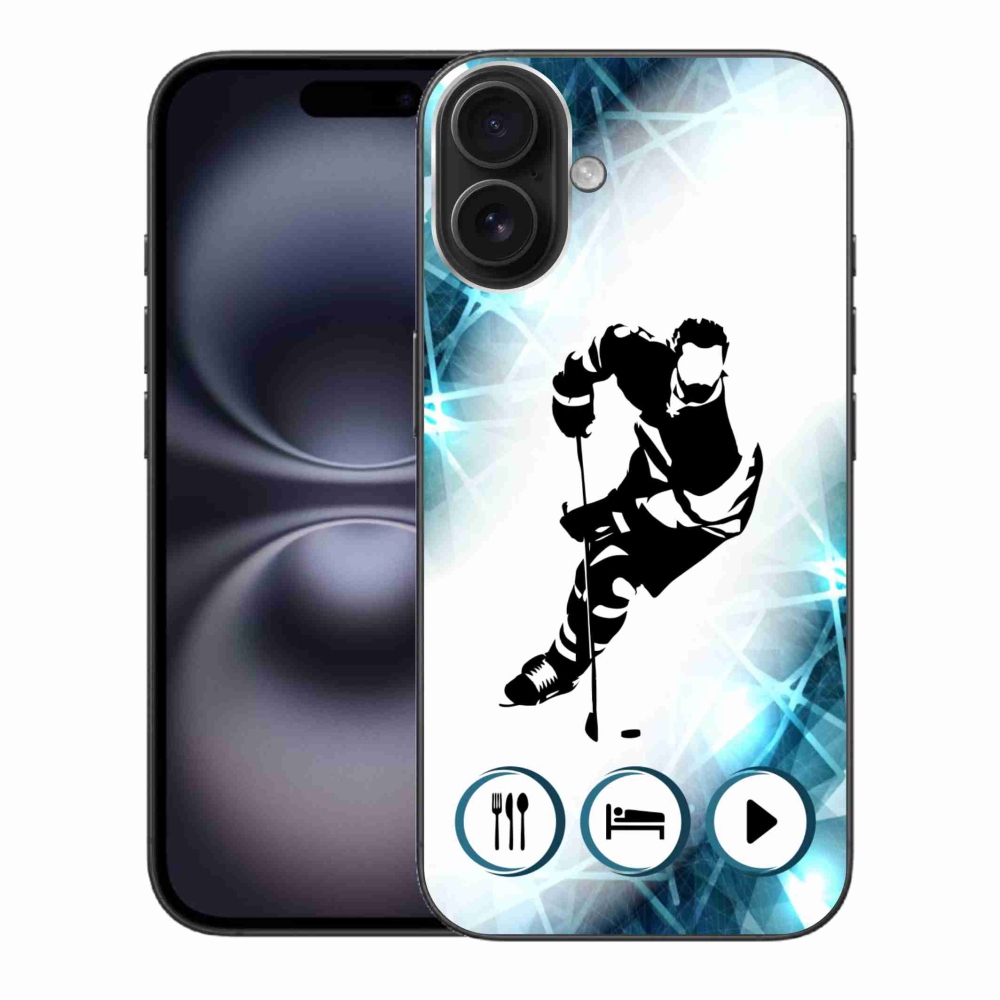 Gélový kryt mmCase na iPhone 16 Plus - hokej 1