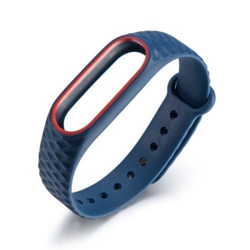 Rhomb gélový remienok pre Xiaomi Mi Band 2 - červeno-modrý