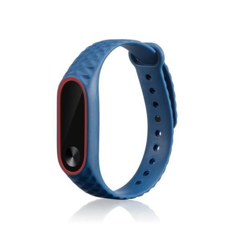 Rhomb gélový remienok pre Xiaomi Mi Band 2 - červeno-modrý