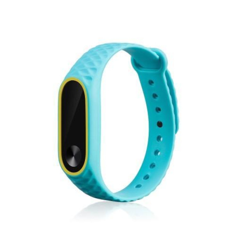 Rhomb gélový remienok pre Xiaomi Mi Band 2 - žltomodrý