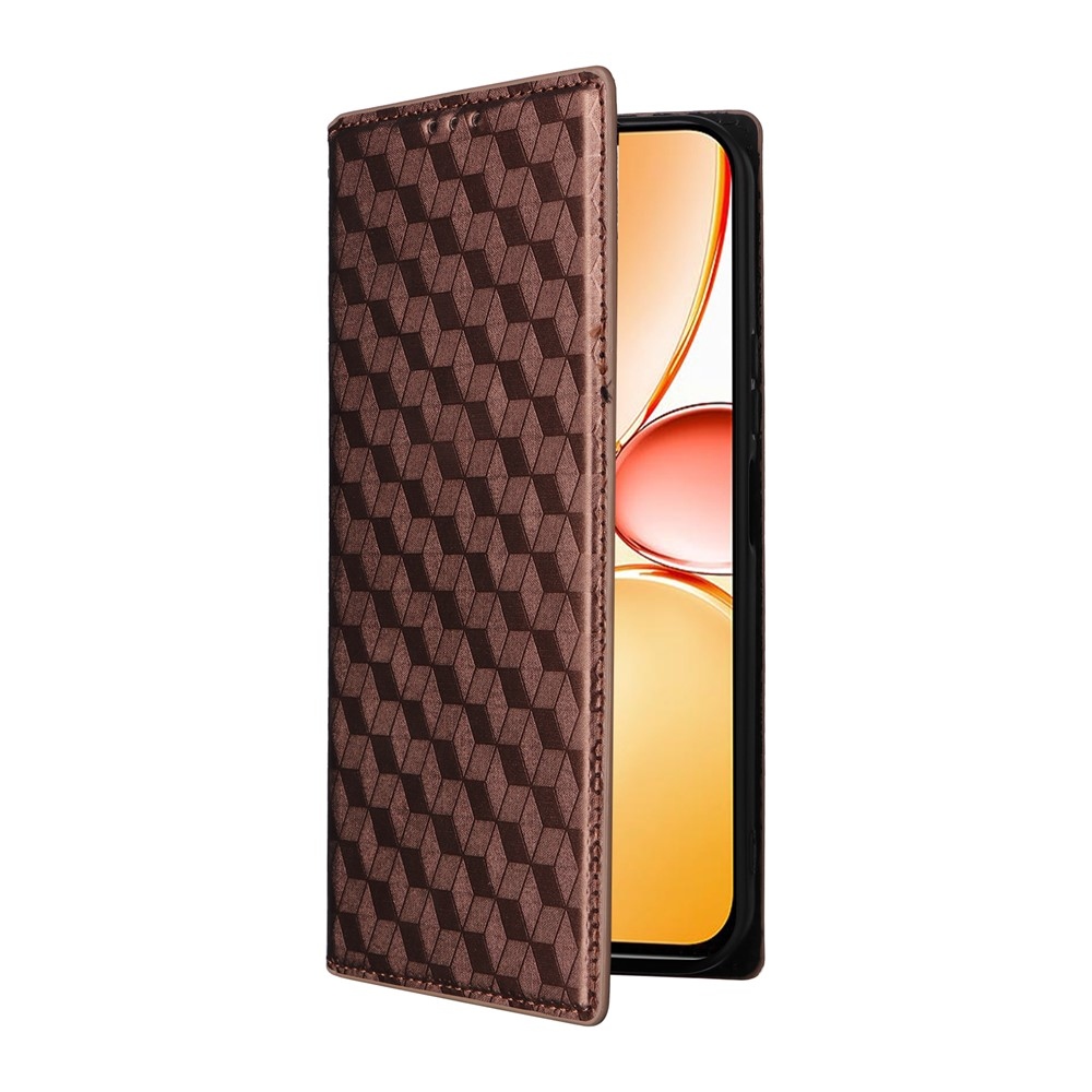 Rhombus knižkové puzdro na Realme C83 - hnedé