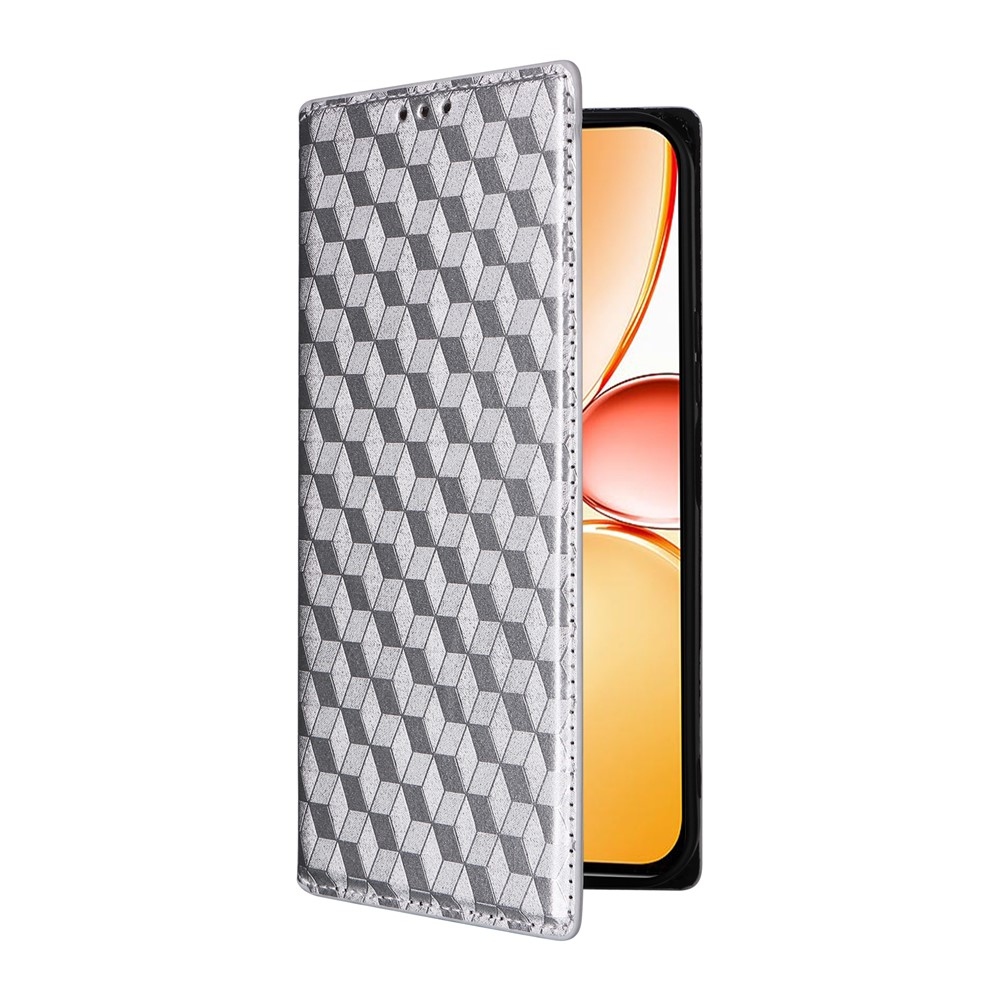 Rhombus knižkové puzdro na Realme C83 - strieborné