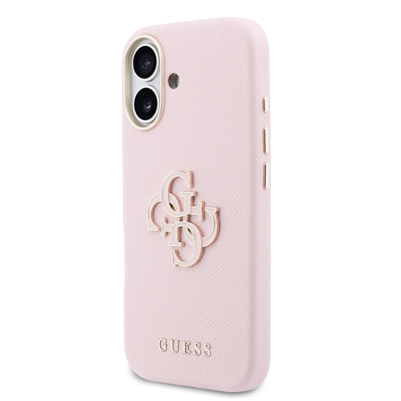 Zadný kryt s logom Guess PU Resin pre iPhone 17 Pink