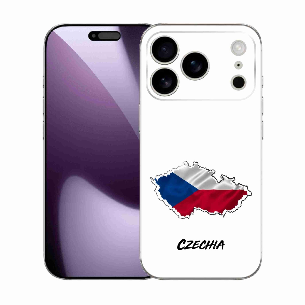 Gélový kryt mmCase na iPhone 17 Pro - Czechia biele pozadie
