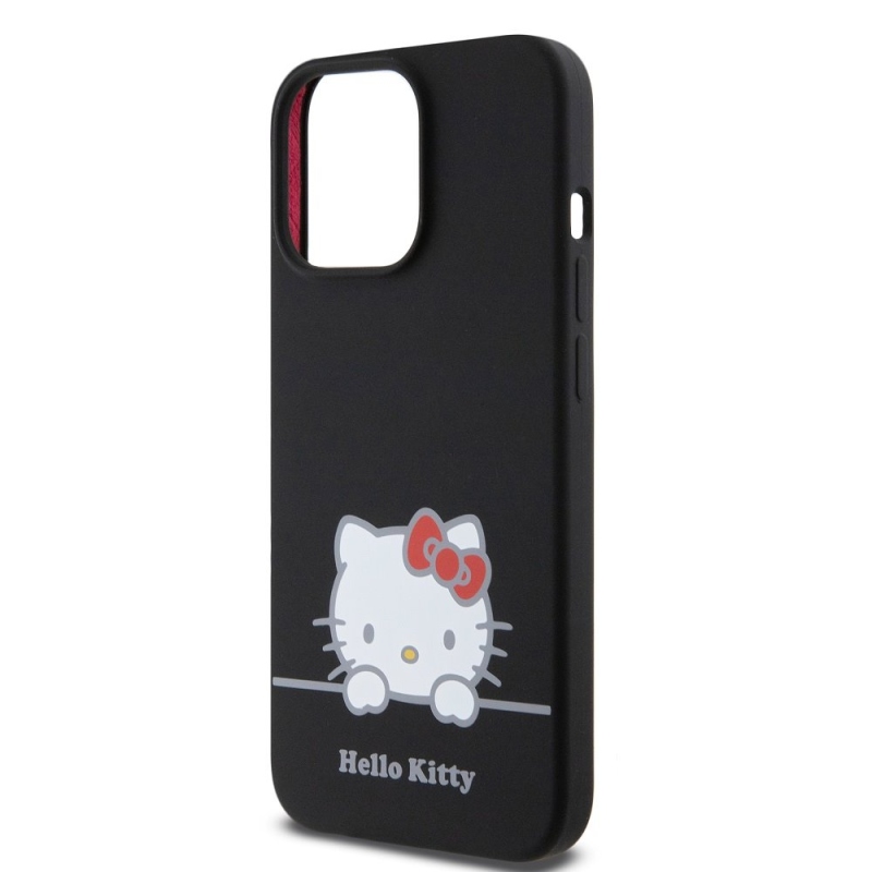 Hello Kitty Liquid Silicone Daydreaming Logo Zadný Kryt pre iPhone 13 Pro Black