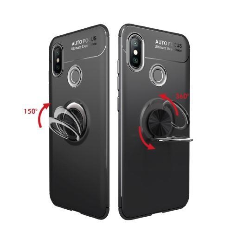 Ring gélový obal na mobil Xiaomi Mi 8 - čierny