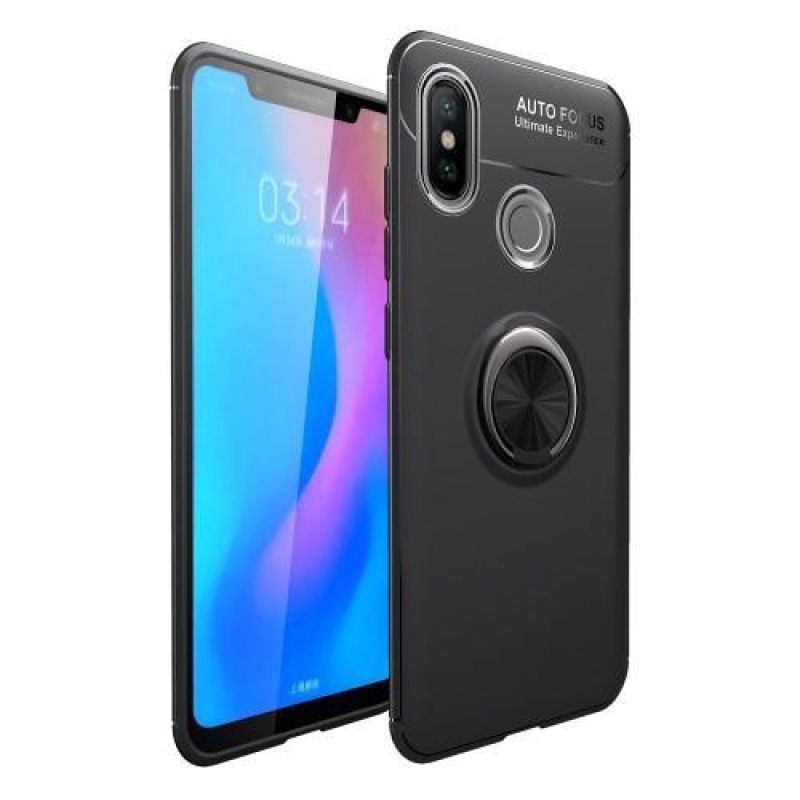 Ring gélový obal na mobil Xiaomi Mi 8 - čierny