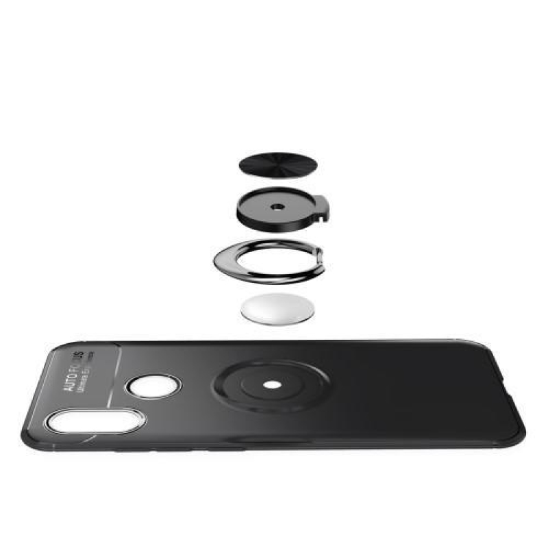 Ring gélový obal na mobil Xiaomi Mi 8 - čierny/červený