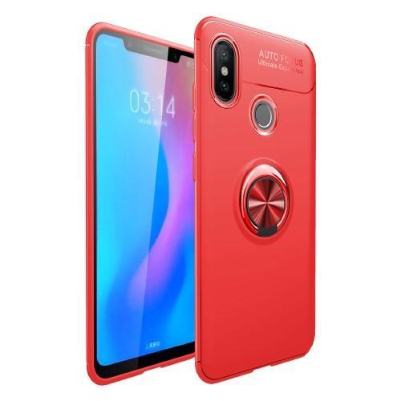 Ring gélový obal na mobil Xiaomi Mi 8 - červený