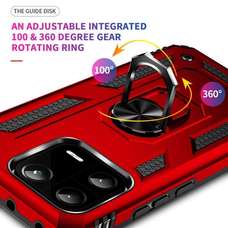 Ring odolný hybridný kryt s úchopom na Xiaomi 13 Pro - červený