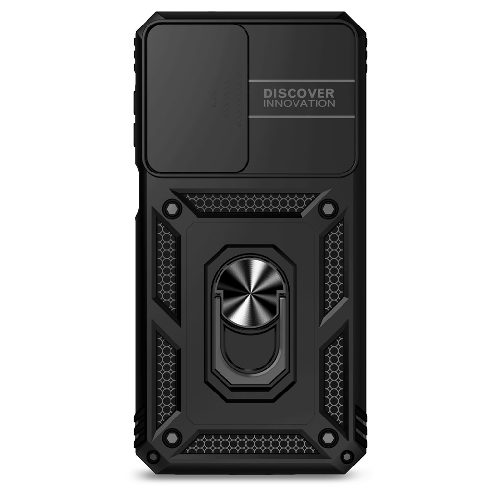 Ring odolný hybridný kryt s úchytom na prst na Samsung Galaxy A27 - čierny