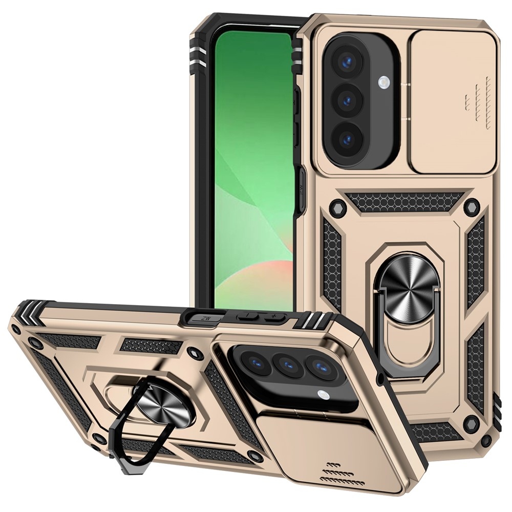 Ring odolný hybridný kryt s úchytom na prst na Samsung Galaxy A27 - zlatý