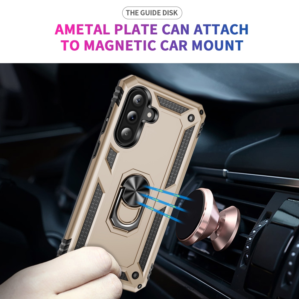 Ring odolný hybridný kryt s úchytom na prst Samsung Galaxy A37 5G - zlatý