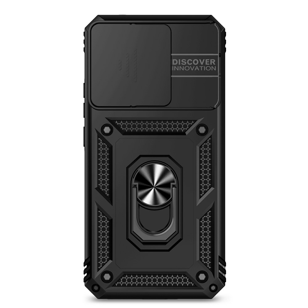 Ring odolný hybridný kryt s úchytom na prst na Xiaomi 15T - čierny