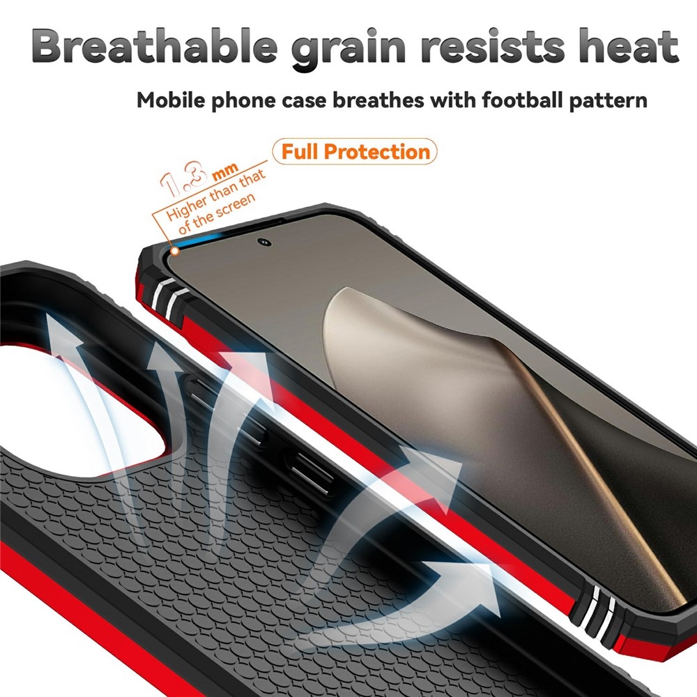 Ring odolný hybridný kryt s úchytom na prst na Xiaomi 15T - červený